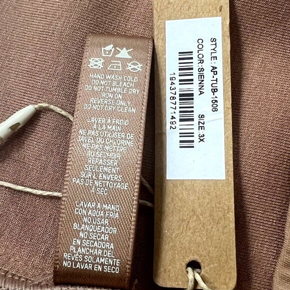 SKIMS Faux Leather Tube Top Sienna 3X - Picture 10 of 11